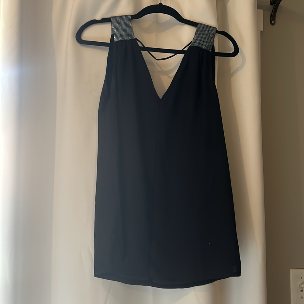 Anama Black Tank w/ Metal Straps